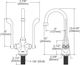 Elkay Chrome Single Hole Concealed Deck Faucet with 5" Gooseneck Spout and 6" Wristblade Handles-1