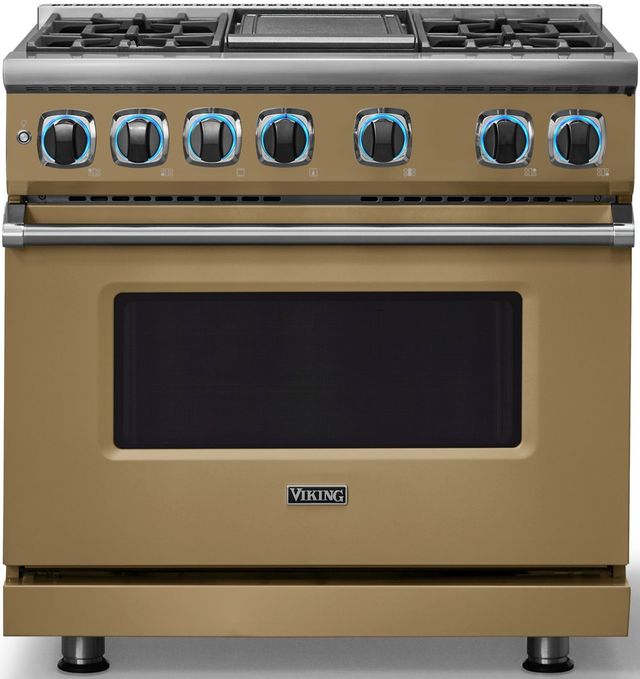 Viking® 7 Series 36" Golden Hour Pro Style Dual Fuel Range with Griddle-3