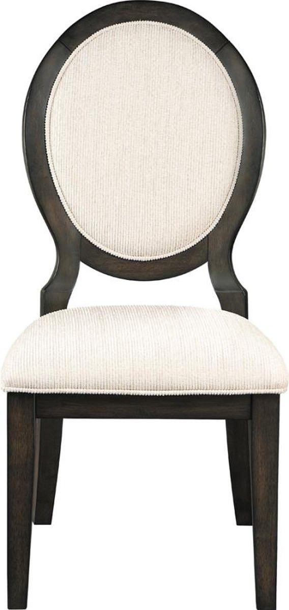 Coaster® Twyla 2-Piece Cream/Dark Cocoa Upholstered Dining Chairs-1