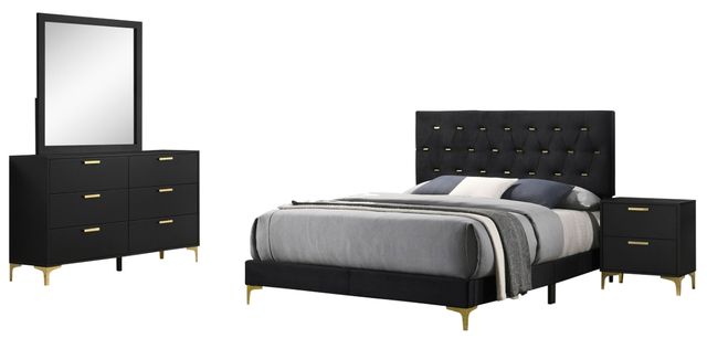 Coaster® Kendall 4-Piece Black California King Bedroom Set-0