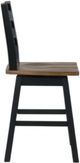 Signature Design by Ashley® Wildenauer 2-Piece Black/Brown Swivel Stool-3