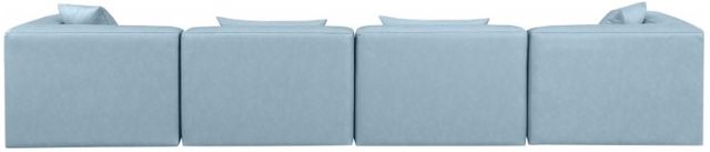 Meridian Furniture Cube 4-Piece Light Blue Vegan Leather Sofa Sectional-3