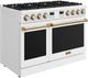 Thor Kitchen A Series 48" White Matte Pro Style Gas Range with Bronze Hardware-3