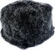 Moe's Home Collection Lamb Fur Black Snow Pouf-0