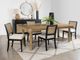 Coaster® Arini 5-Piece Black/Cream/Sand Wash Extension Leaf Dining Table Set-5
