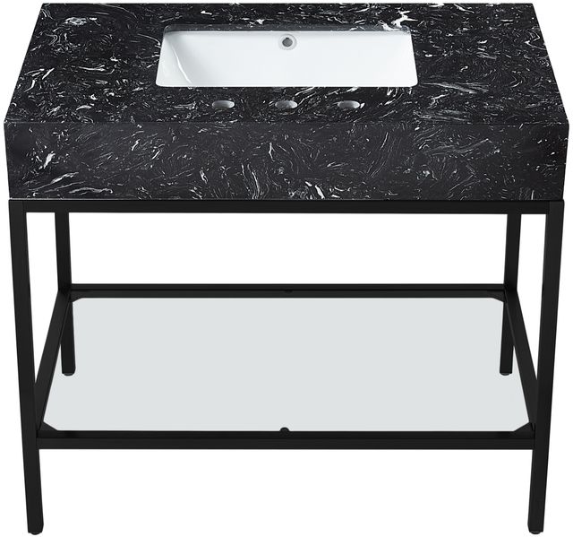 Meridian Furniture Marmo Black/Matte Black 36" Bathroom Vanity-1