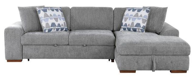 Homelegance® Raife 2-Piece Gray Sectional with Right Chaise-2