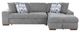 Homelegance® Raife 2-Piece Gray Sectional with Right Chaise-2