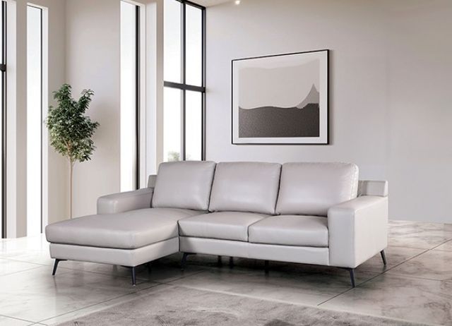 Furniture of America® Stordal Light Gray Sectional with Left Chaise-1