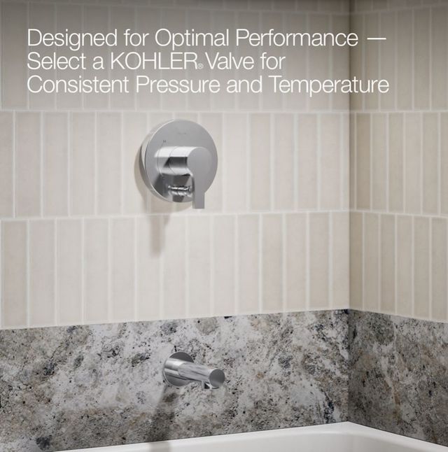 KOHLER® Elate® Rite-Temp® Polished Chrome 2.5 GPM Bath and Shower Trim Kit with Push-Button Diverter-4