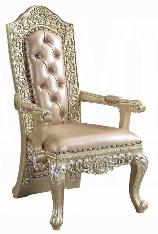 ACME Furniture Vatican 2-Piece Champagne Silver Arm Chair Set-0
