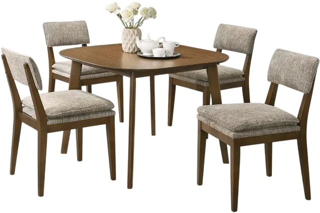 New Classic® Home Furnishings Miller 5-Piece Gray/Walnut Dining Table Set-0