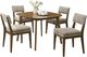 New Classic® Home Furnishings Miller 5-Piece Gray/Walnut Dining Table Set-0