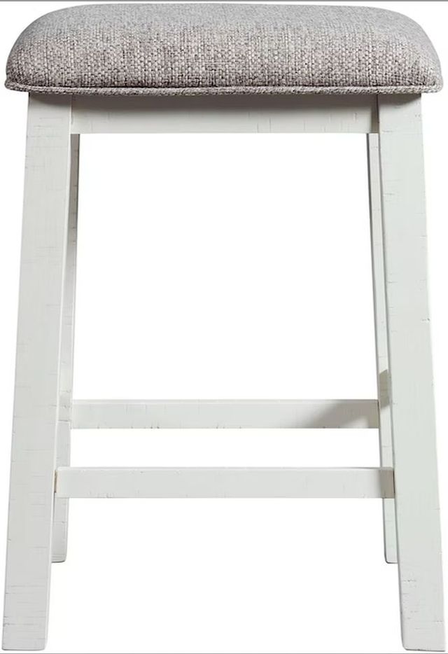 Elements International Stone White Occasional Bar Table Set-3