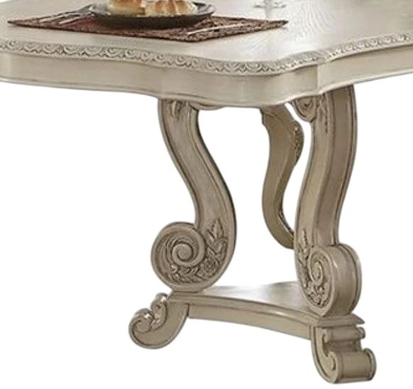 ACME Furniture Ragenardus Antique White Dining Table-2