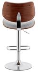 Armen Living Leland Gray/Chrome Adjustable Bar Stool-1