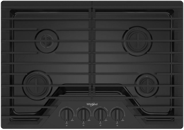 Whirlpool® 30" Black Gas Cooktop-0