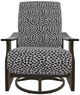 Telescope Casual St. Catherine Agra Classic/Beachwood Aluminum/Fabric Outdoor MGP Cushion Swivel Rocker with Chestnut Rustic Arms-1
