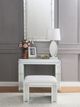 ACME Furniture Nysa Ivory/Mirrored Vanity Stool-5