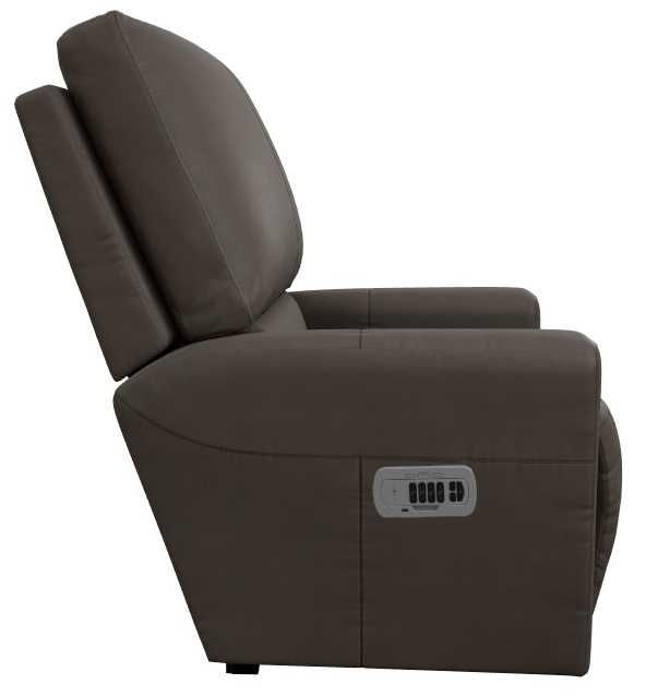 La-Z-Boy® Kells Shitake Leather Power Wall Recliner with Headrest and Lumbar-2