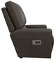 La-Z-Boy® Kells Shitake Leather Power Wall Recliner with Headrest and Lumbar-2