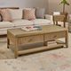Flexsteel® Reed Glass Top Rectangular Coffee Table with Driftwood Oak Base-1