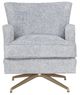 Fairfield® Customizable Kyle Memory Swivel Chair with Brushed Brass Legs-1