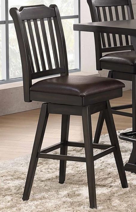 Urban Styles Furniture Memphis 6-Piece Espresso Bar Height Dining Set-2