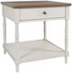 Jofran Inc. Grafton Farms Brown End Table with Antique White Base-0