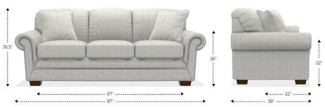 La-Z-Boy® Mackenzie Navy Leather Sofa-2