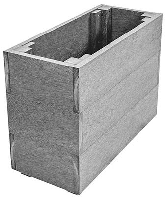 C R Plastics Modern Driftwood Rectangle Planter-0