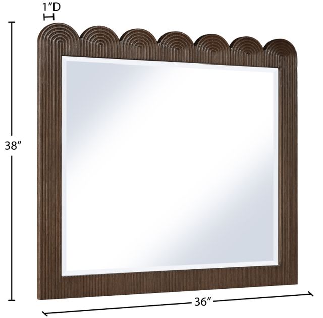 Meridian Furniture Scallop Brown Mirror-2