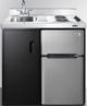 Summit® 36" Black and Stainless Steel All-In-One Kitchenette-1