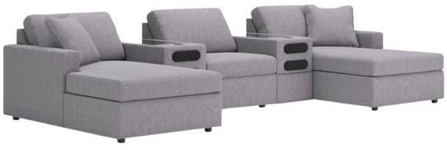 Signature Design by Ashley® Modmax 5-Piece Granite Sectional with Chaise and Audio Console-0