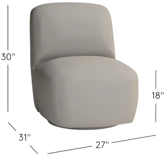 Jofran Inc. Josie Gray Swivel Accent Chair -2