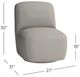 Jofran Inc. Josie Gray Swivel Accent Chair -2