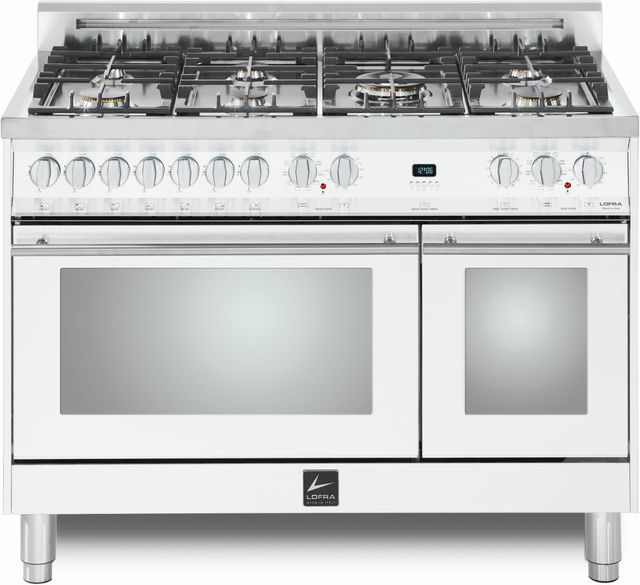 LOFRA® Maestro 48" White Pro Style Dual Fuel Range-0