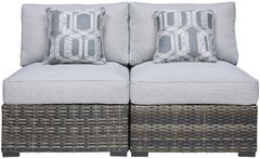 Signature Design by Ashley® Harbor Court 2-Piece Gray Armless Chairs