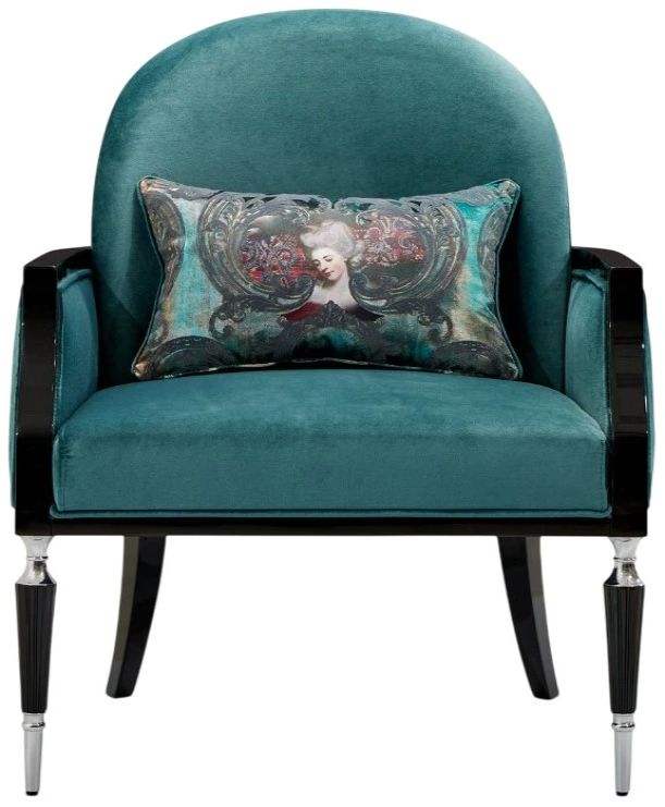 Michael Amini® La Francaise Azure/Black Accent Chair-2