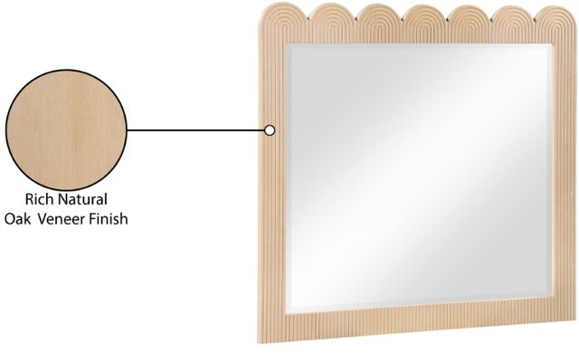 Meridian Furniture Scallop Natural Mirror-3
