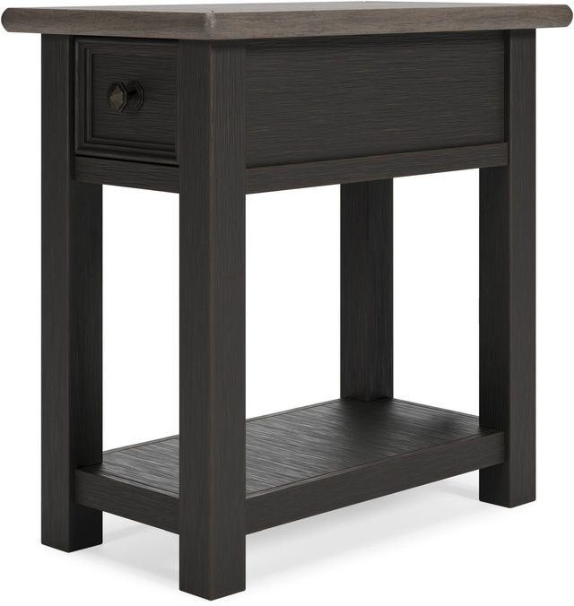 Signature Design by Ashley® Tyler Creek Grayish Brown End Table with Black Base-2
