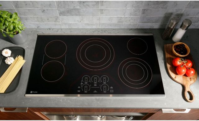 GE Profile™ 36" Black Built-In Electric Cooktop-6