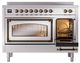 Ilve® Nostalgie II Noblesse 48'' Stainless Steel Pro Style Induction Range with Burnished Trim-4