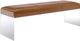 TOV Furniture Envy Antique Brown Vegan Leather/Acrylic Bench-0