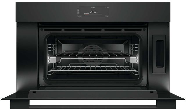 Fisher & Paykel Series 9 Minimal 30" Black Glass Compact Combination Steam Oven-1