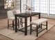 Mazin Furniture Bartell Cream/Espresso Counter Side Dining Chair-2
