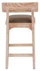 International Furniture Direct Balam Gunmetal/Stained White Upholstered Barstool-4