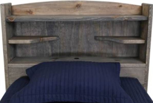 Trendwood Bunkhouse Palomino Driftwood Full Bookcase Bed with Underdresser-2