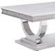 ACME Furniture Zander White Coffee Table with Mirrored Silver Base-3