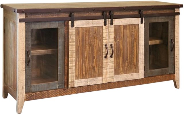 International Furniture Direct Antique Brown 70" TV Stand-0